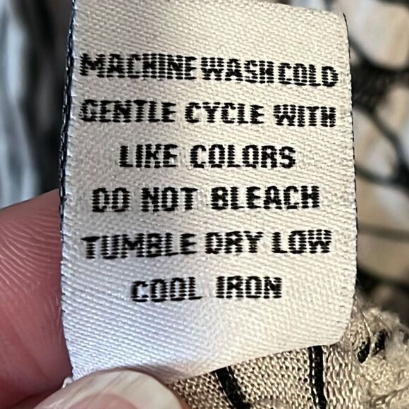 Habitat Black & Beige Long Sleeve Textured Tunic Top Small - Picture 6 of 6